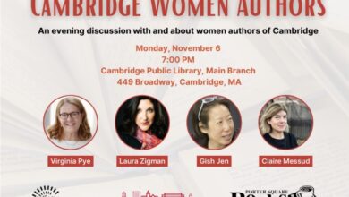 Cambridge Public Library to Host Cambridge Women Authors to Discuss Cambridge as Inspiration